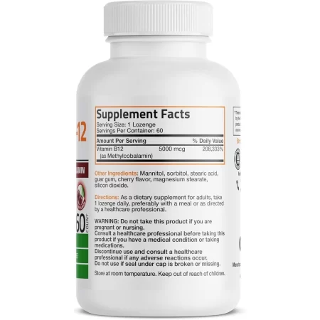 Bronson Metil B12 5000 mcg Vitamina B12 Metilcobalamina