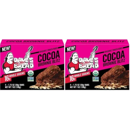 Dave’s Killer Bread Barritas orgánicas de cacao y brownie Blitz (paquete de 2)