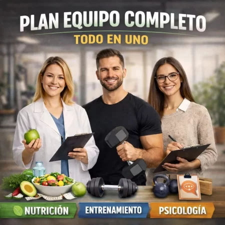 Plan 3 meses – Equipo completo (Nutrición, psicología, entrenamiento físico)
