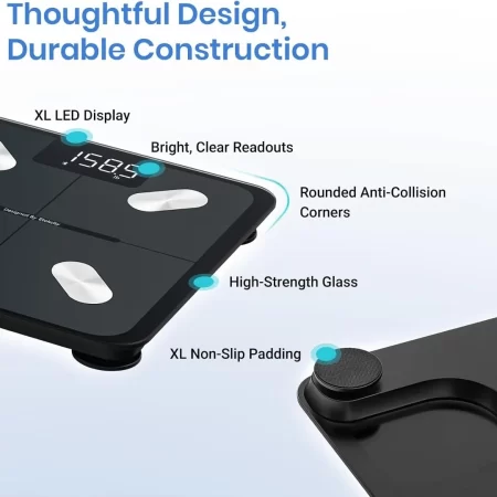 Etekcity Báscula inteligente para peso corporal FSA HSA