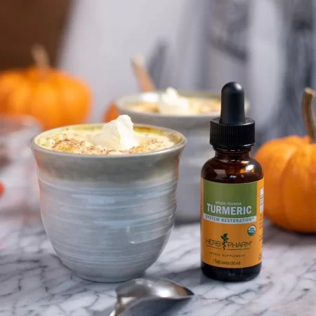 Extracto de raíz de cúrcuma orgánica certificada Herb Pharm para apoyo al sistema musculoesquelético, DTURM01, 1 Ounce, 1, 1