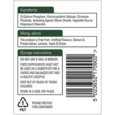 Natures Aid – Picolinato de cromo (7.05 oz, 90 pestañas, 2 unidades)