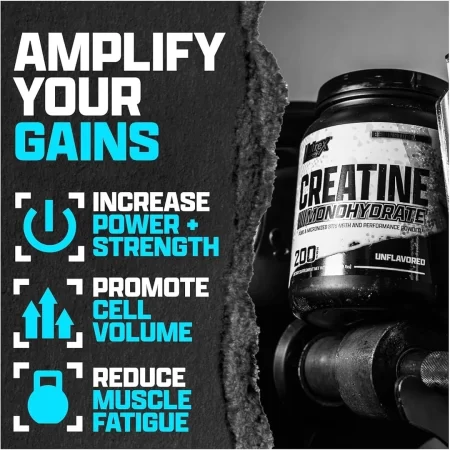 Nutrex Research Monohidrato de creatina micronizada en polvo – 200 porciones (2.2 lbs)