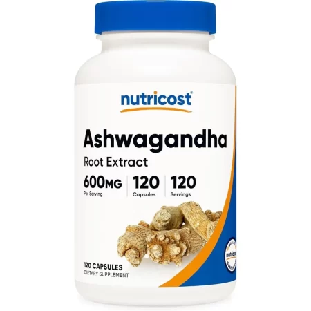 Nutricost Ashwagandha – Suplemento de hierbas de 600 mg, 120 cápsulas, vegetariano, sin OMG, sin gluten, raíz de Ashwagandha