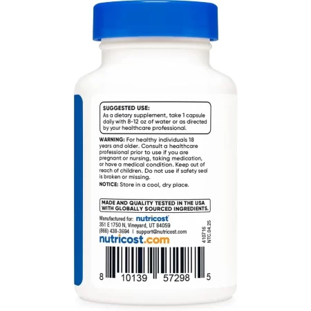 Nutricost Rhodiola Rosea 500 mg, 60 cápsulas vegetarianas – Suplemento de Rhodiola Rosea sin gluten y sin OMG
