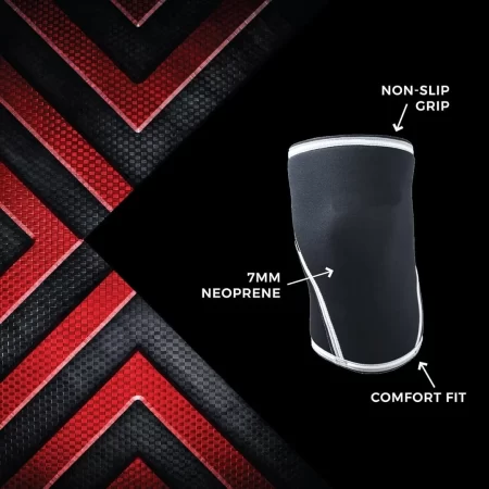 Rodilleras de compresión gruesa de neopreno de 0.276 in (1 par)