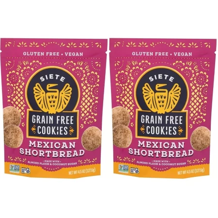 Siete Galletas mexicanas de mantequilla sin granos (paquete de 2)