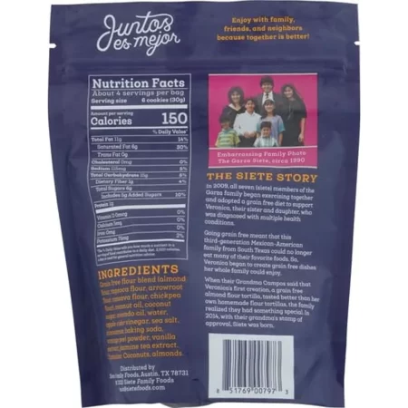 Siete Galletas mexicanas de mantequilla sin granos (paquete de 2)