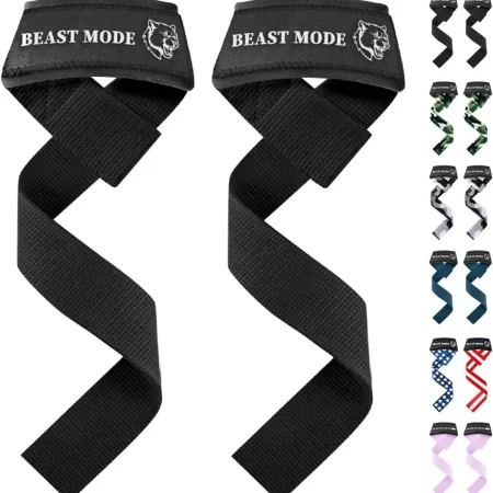 TECEUM Correas de levantamiento de muñeca con soporte acolchado de neopreno