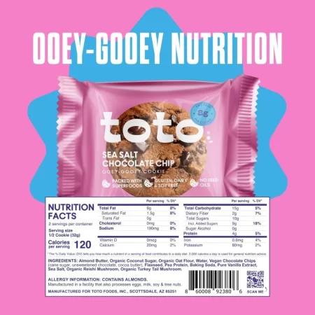 Toto ‘s Galletas veganas con chispas de chocolate con sal marina