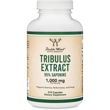 Tribulus Terrestris para hombres (contenido de saponina del 95% más puro) 210 cápsulas, 1,000 mg de extracto concentrado de fruta